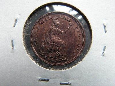 1827 George IV Full Gem 1/3 Farthing  