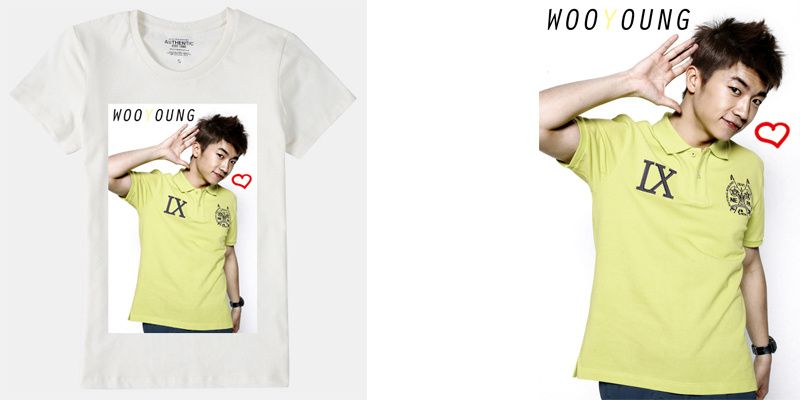 2PM Solo T shirt, K pop Boyband 2PM Nichkhun Taecyeon Junsu Junho 