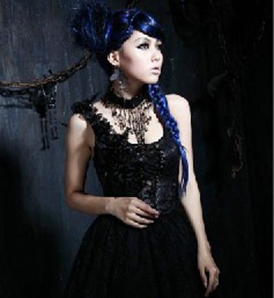 New Arrival Punk Visual Kei Gothic Rock Princess Black Necklace FREE 