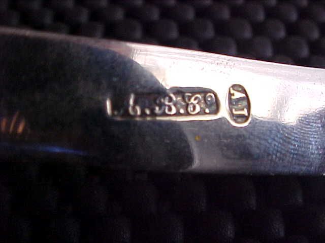 1813 James Barber Cased 6 Sterling Silver Butter Knives  