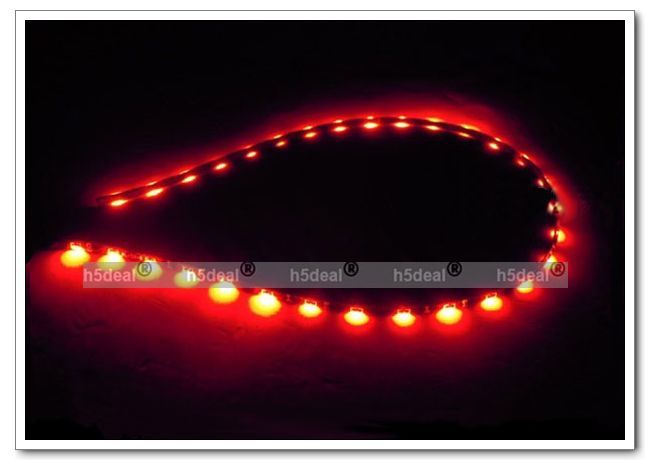 NEW 30cm LED Lamp String Waterproof Car Strip Light Red  