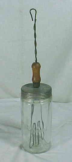 VERY RARE BORDENS GLASS BUTTER CHURN 1915  