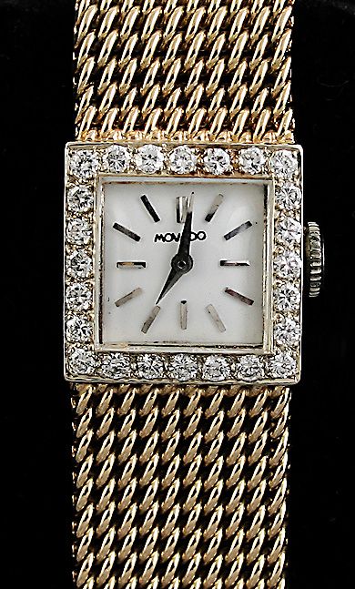 STUNNING MOVADO 14K GOLD & DIAMOND LADIES’ WRISTWATCH  