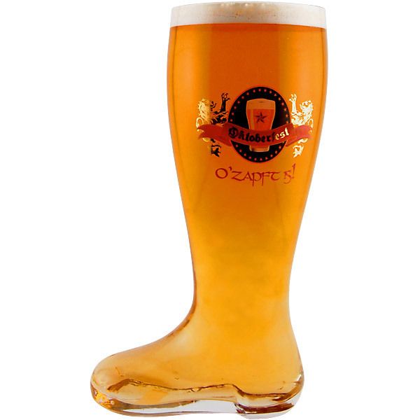   Boot Stein with Oktoberfest Logo   2 Liter Beerfest Glassware Boots