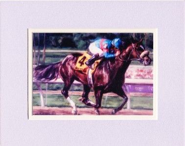 ZENYATTA QUEEN Z Santa Anita FINE ART Susany Double Mat Print 8 x 10 