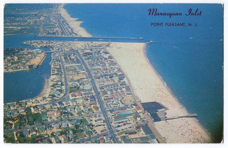 MANASQUAN INLET POINT PLEASANT NJ NEW JERSEY VINTAGE POSTCARD 110611S 