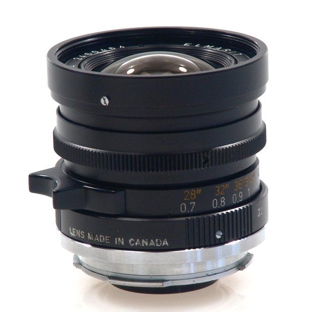 LEICA 12.8/28mm ELMARIT LEITZ CANADA f=28mm WIDE ANGLE LENS BOX CAPS 