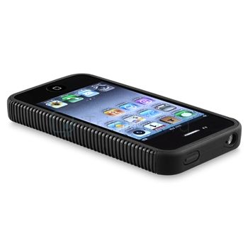 Hybrid Black Hard/TPU Skin Soft Cover Case+PRIVACY Protector for 