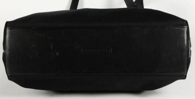 Coach Black Nylon Canvas Leather Tote Shopper Shoulder Bag Handbag 