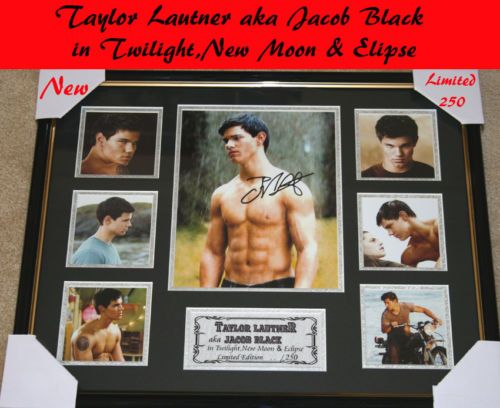 TAYLOR LAUTNER TWILIGHT NEW MOON ECLIPSE SIGNED FRAMED  