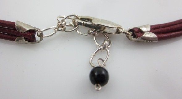 DESIGNER Black Faceted Onyx Pendant Necklace  