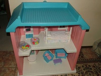 LITTLE TIKES TYKES RETIRED BARBIE DOLLHOUSE & FURNITURE  