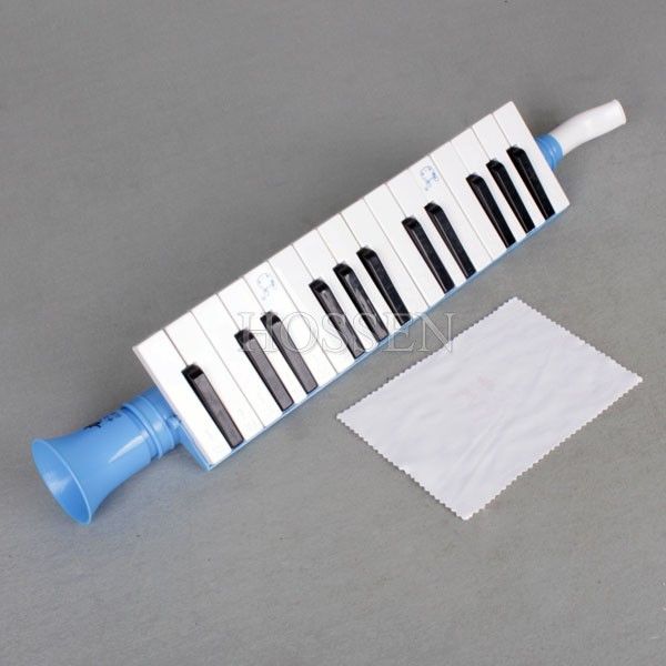 Blue 27 Note Soprano Melodica Mouth Organ 2 Octaves Portable Wind 