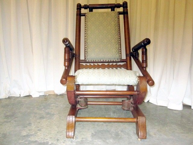 Antique Beautiful 1800s Platform Rocker Arts & Crafts Style Great 