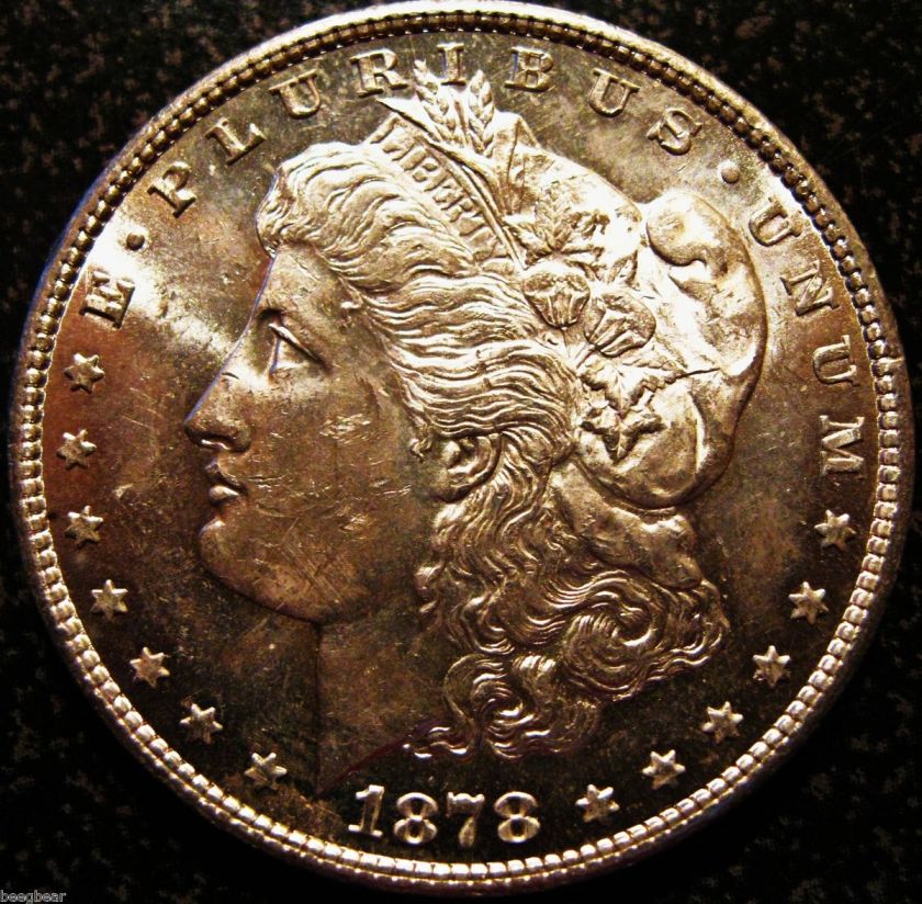 1878 S Choice Brilliant Uncirculated Morgan Dollar   Proof Quality 
