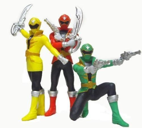 POWER RANGERS SENTAI PIRATES GOKAIGER RED YELLOW GREEN  