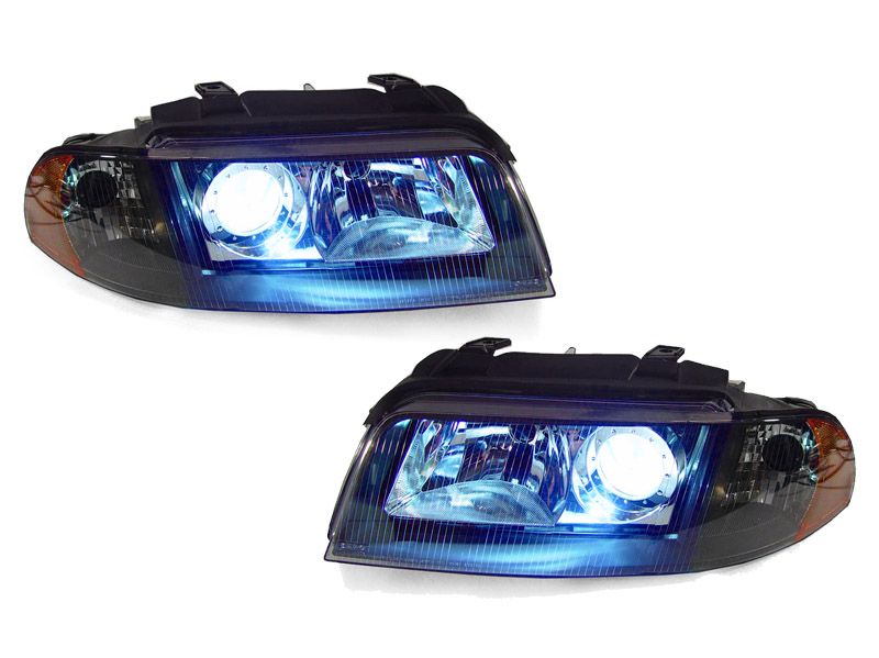 D2S XENON Model 1999 2001 AUDI A4 B5 BLACK HEADLIGHTS  