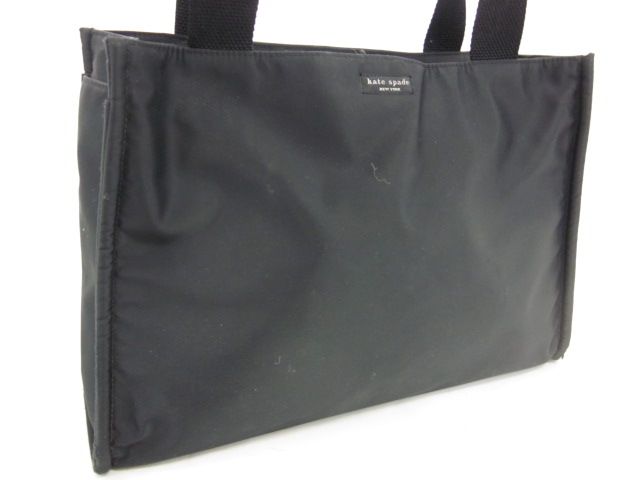 AUTH KATE SPADE Black Nylon Diaper Bag Handbag  