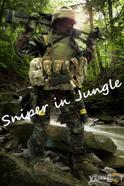 Very Hot Sniper in jungle  