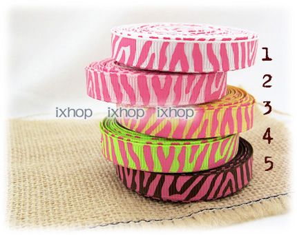   Zebra Stripe (17 Colors U PICK) Grosgrain Ribbon 7100/99 x101  