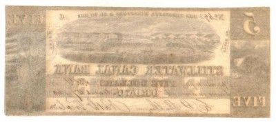 Stillwater Canal Bank   $5 Banknote