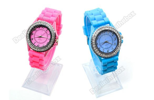 Gel Silicone Crystal Men Lady Jelly Watch Gifts Classic  