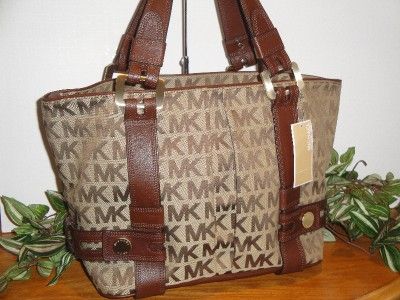 NEW MICHAEL KORS $348 HARNESS TOTE GRAB BAG PURSE LEATHER KHAKI 