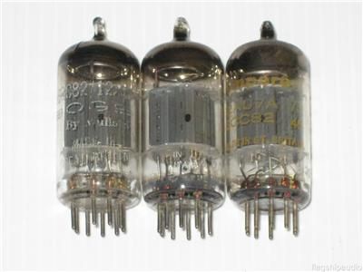 3pcs Mullard 12AU7 ECC82 Tubes Short Plate *Tested*  