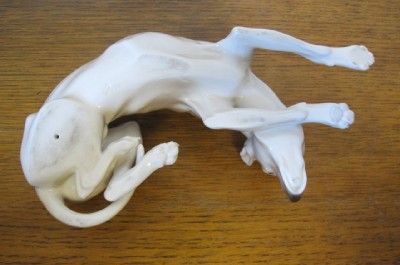 SUPERB QUALITY NYMPHENBURG PORCELAIN GREAT DANE DOG FIGURE.