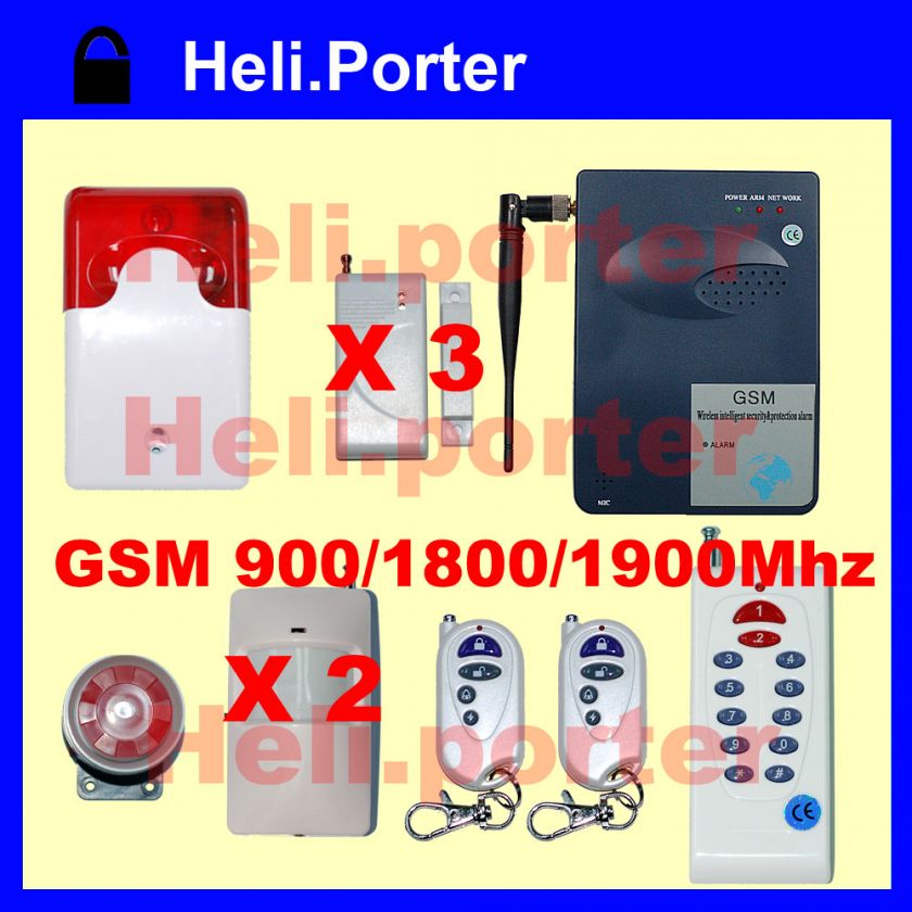 GSM SMS Home Alarm Security System 900/1800/1900 /w Wireless Keypad 