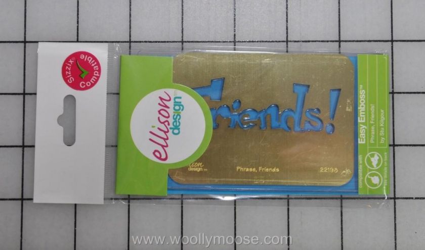 Ellison Sizzix Easy Emboss Folder ♥ Friends Stencil ♥  