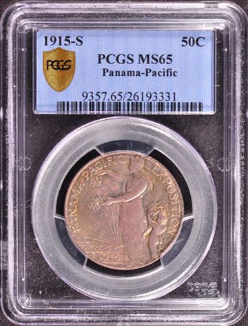 PAN PAC SILVER 50C NGC MS 65  