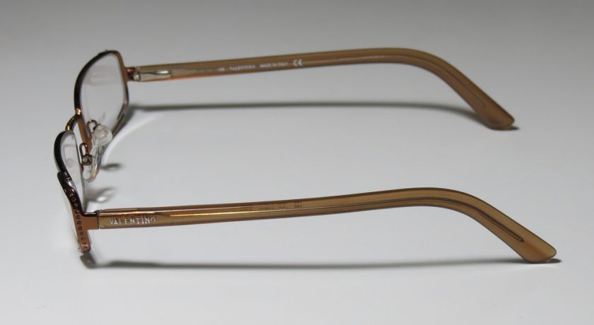 NEW VALENTINO 5479 52 18 135 BROWN/AMBER GLITTER EYEGLASS/GLASSES 