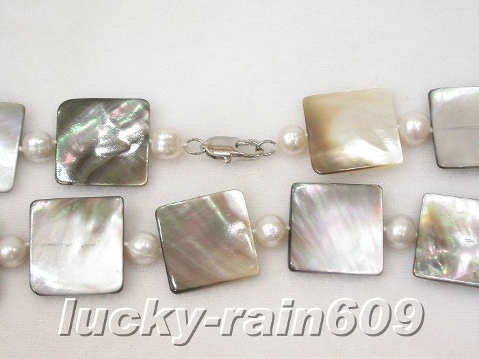   freshwater pearls size 19 5x19 5mm 7 8mm length 18 clasp 18kgp