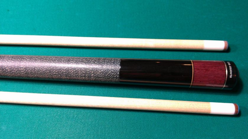 Jerry Mcworter custom 6 pts purpleheart cue #0972 custom cue with 2 