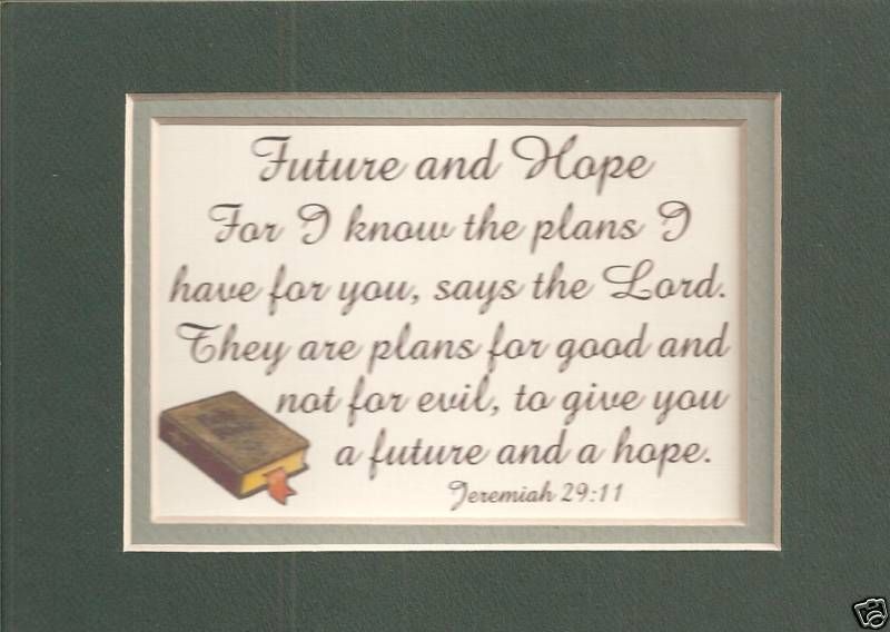 JEREMIAH 2911 God plans hope Bible verses scripture  