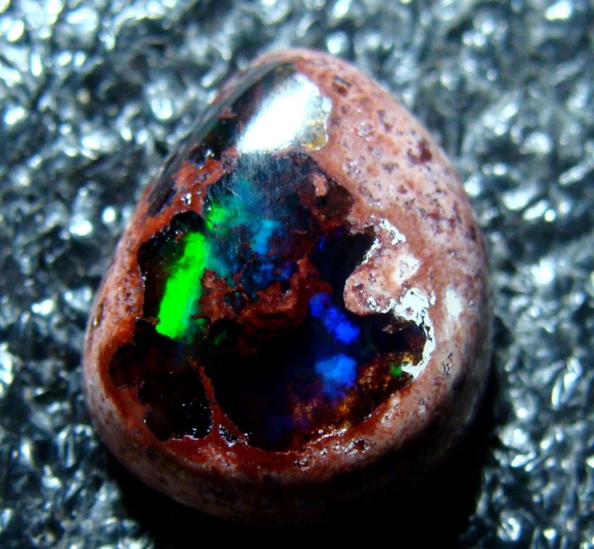   Solid Natural Mexican Color Play FIRE Opal Cabochon Gemstone  