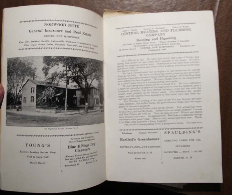 EXETER NEW HAMPSHIRE COLLECTION 1868 1988 books papers  