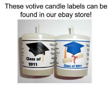 100 GRADUATION PARTY FAVORS WATER BOTTLE LABELS ~ Glossy ~ Waterproof 