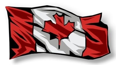 Canadian EH Flag Waving Sticker Decal Canada CDN HUGE  