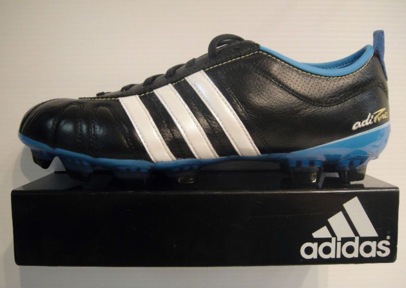 adidas adiPure IV 4 TRX FG Cleats Boots Black & Blue Kangaroo Leather 