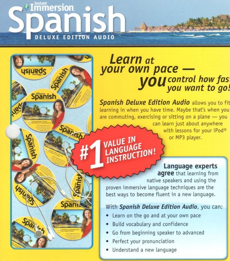 Learn Spanish Deluxe Language 16 Audio CDs & 1  CD  