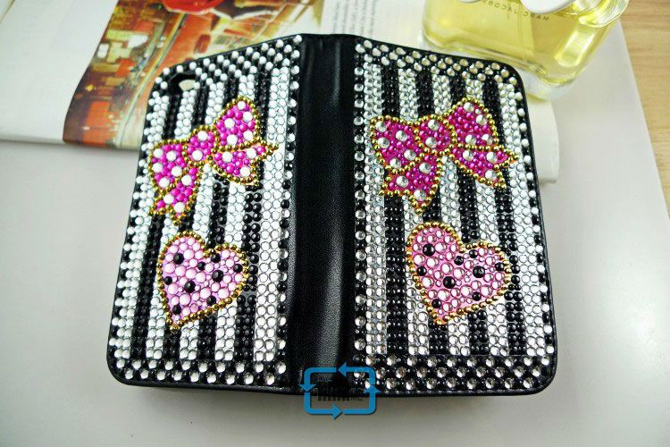 Rhinestone Bling Wallet Case For iPhone 4 4G 4S #A383  