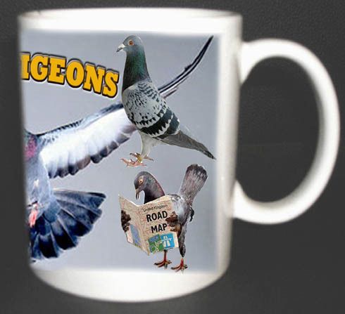 RACING PIGEONS COFFEE MUG, LIMITED EDITION, I LOVE PIGEONS NEW XMAS 