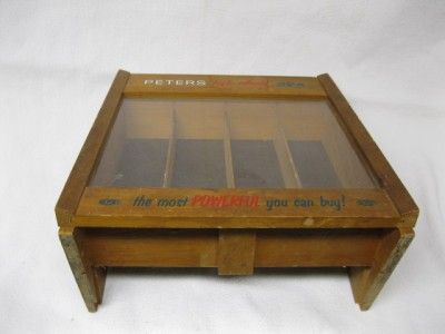 Antique Vintage Peters 22 Shell Box Ammo Ammunition Store Display Case 