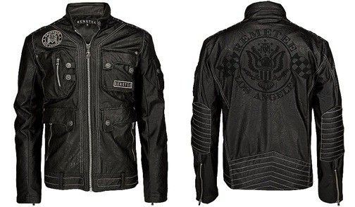 REMETEE MENS FAUX LEATHER JACKET ERUPTION BLACK NEW WITH TAG  