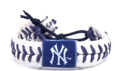 AUTHENTIC NEW YORK YANKEES BASEBALL LEATHER BRACELET  