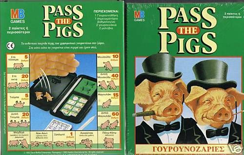 PASS THE PIGS MILTON BRADLEY VINTAGE 93 MIB GREEK SEAL  