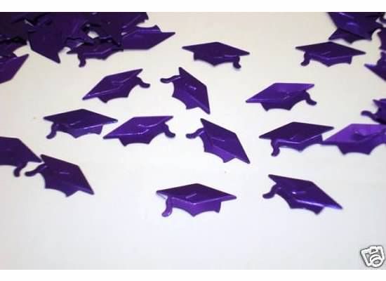 oz LOT Purple GRADUATION PARTY Class of 2012 Table CONFETTI Invite 