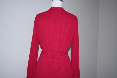    SLEEVE CREPE PRAIRIE vintage vibe DRESS Red Fall Statement  